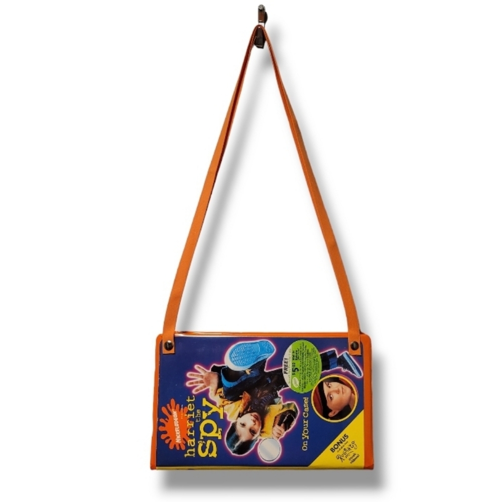 Nickelodeon Hariett the Spy 90's Upcycled VHS Orange Shoulder Bag